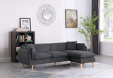 Brayden Dark Gray Fabric Sectional Sofa Chaise | Home Elegance USA