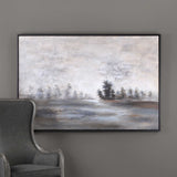 Evening Mist Landscape Art - Black / Blue by Uttermost - View 2