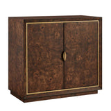 Flores Burl Wood 2 Door Cabinet Brass,Woodtone - Dark Brown by Uttermost - View 5