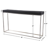 Jase Concrete Console Table - Black / Silver by Uttermost - View 6