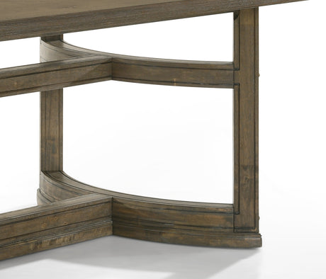 Parfield Weathered Oak Finish 7PCs Dining Room Set - sold by Home Elegance USA