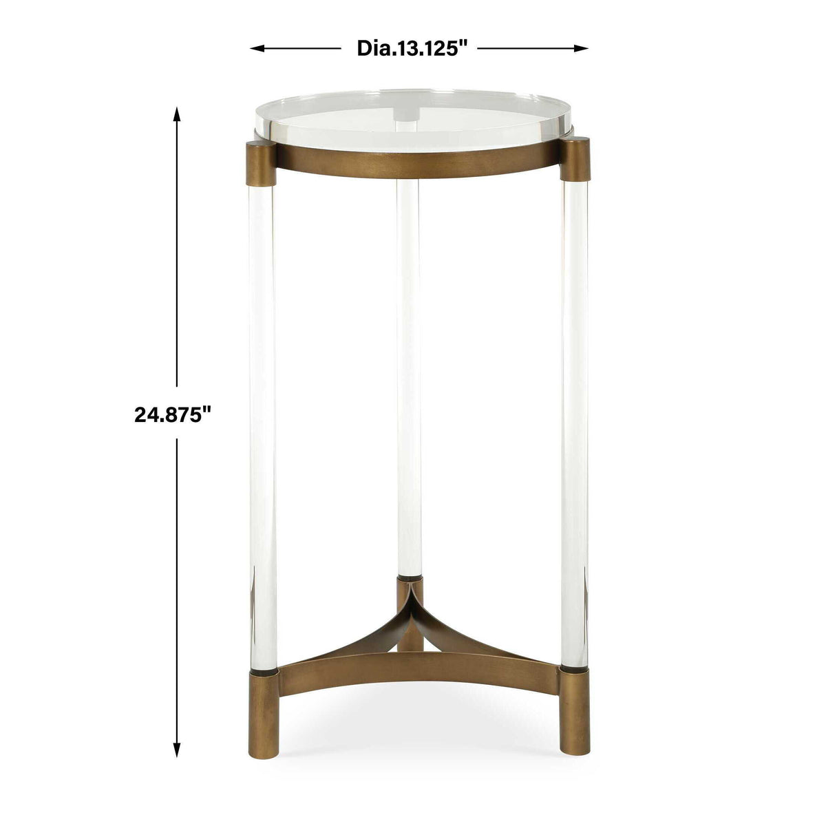 Pereira Round Acrylic Accent Table - Bronze by Uttermost - View 7