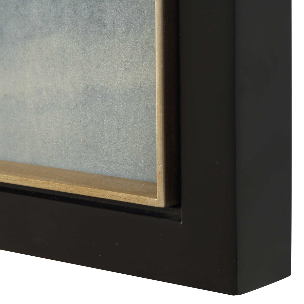 Landslide Framed Abstract Print Black / Brass / Gold / Gray / Orange / White / Yellow - Dark Gray / Beige by Uttermost - View 7