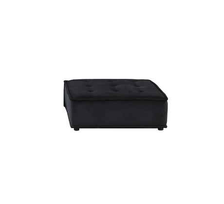 Anna 120' Black Velvet 5 Pc Sectional Sofa Ottoman - sold by Home Elegance USA