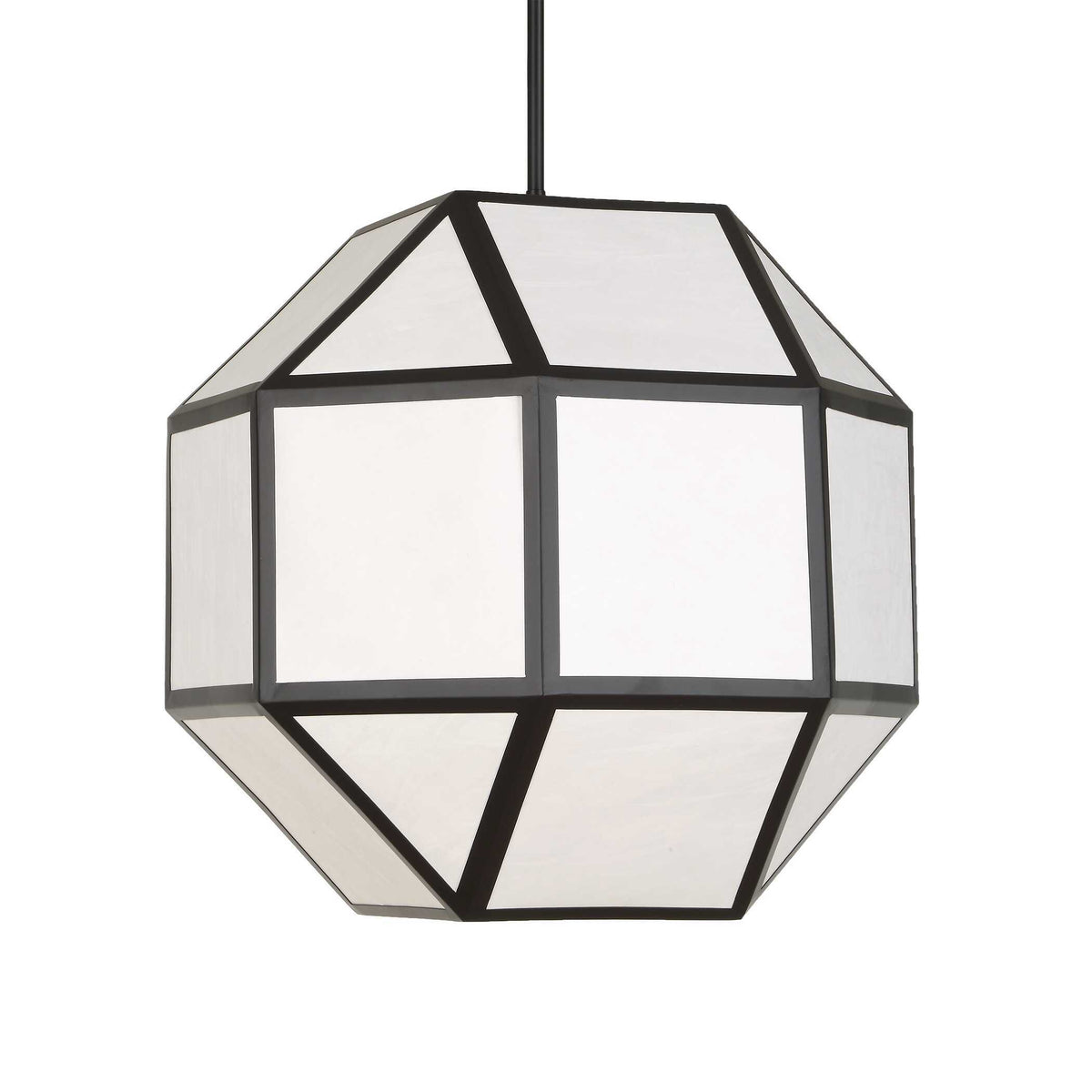 Hoi An 4 Light Geometric Chandelier - Black by Uttermost - View 4