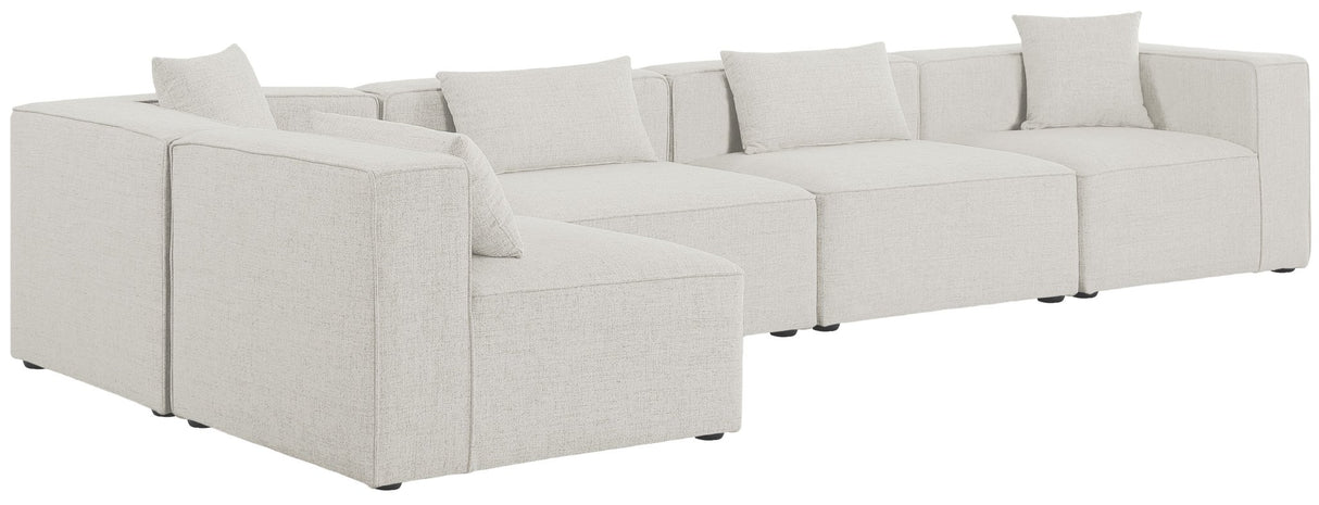 Cube - Modular Sectional 5 Piece - Cream - 630Cream - Sec5D - Home Elegance USA - 1