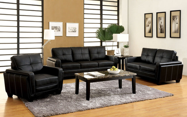 Blacksburg - Sofa & Love Seat & Chair - Black | Home Elegance USA