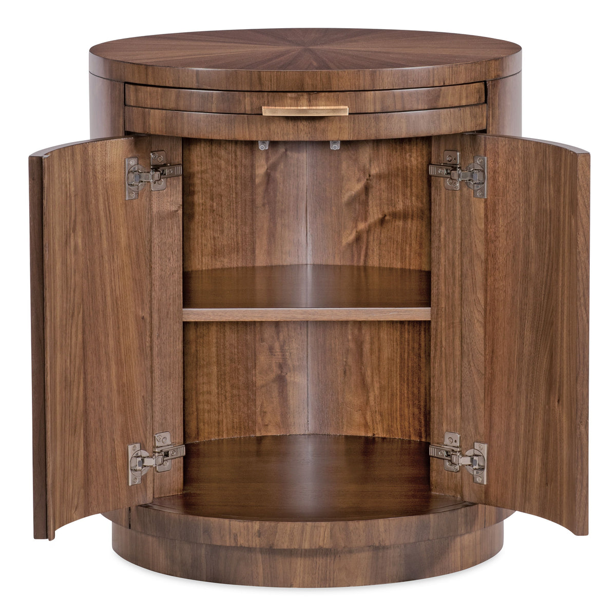 Eleana Round Nightstand Medium Wood - Dark Brown by Hooker Furniture - View 5