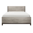 Light Gray Finish 1pc Full Size Bed Premium Melamine Wooden Modern Bedroom Furniture
