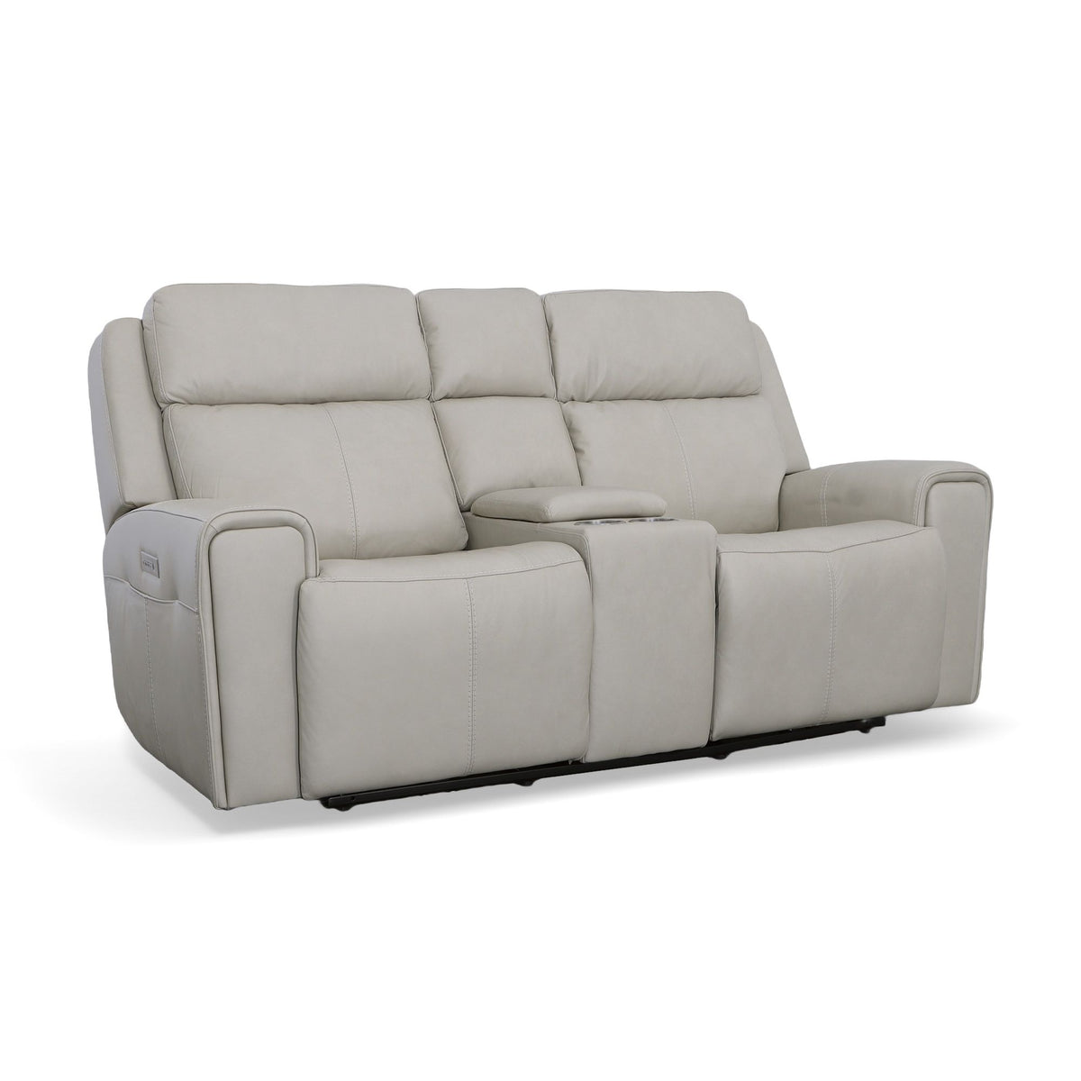 Barnett Power Reclining Loveseat With Console, Power Headrests & Lumbar - Timber | Flexsteel