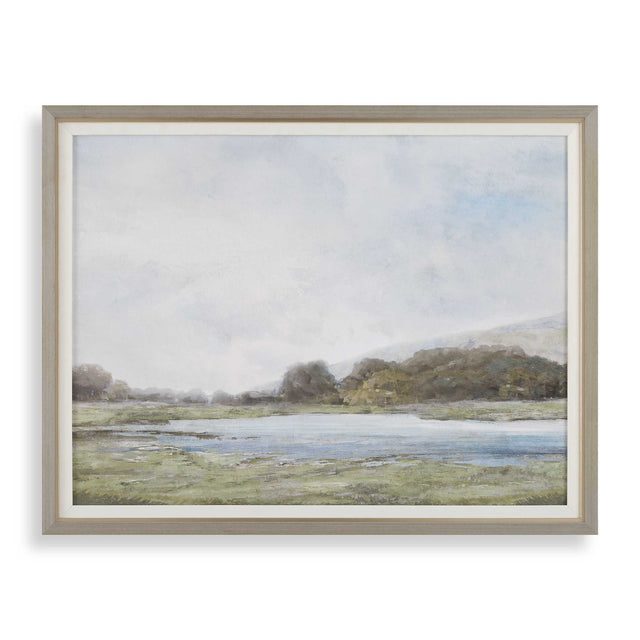 Restful Vista-Awe Landscape Art Black / Blue / Brown / Gold / Gray / Green / Woodtone - Blue / Green by Uttermost - View 1