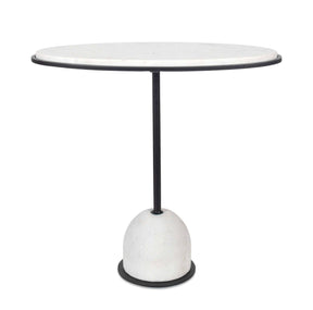 Morro Marble Side Table - White / Black by Uttermost - View 1