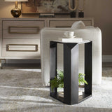 Keenan Geometric Accent Table - Bronze / White by Uttermost - View 3