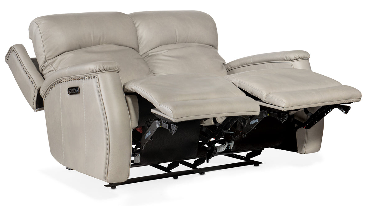 Rhea Zero Gravity Power Recline Loveseat With Power Headrest - Light Gray by Hooker Furniture - View 3