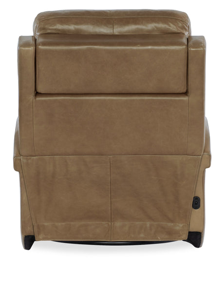 Kaufman ZG Swivel Power Recliner With Pop-Up Headrest - Light Brown by Hooker Furniture - View 14