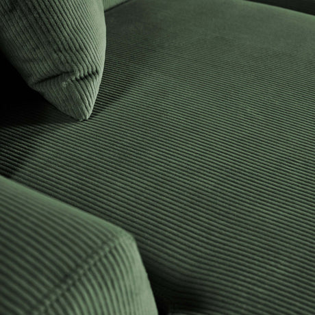 Mar Sectional Green Corduroy Sofa (Left Facing) - sold by Home Elegance USA