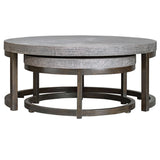 Aiyara Nesting Tables (Set of 2) - Gray / Black by Uttermost - View 5