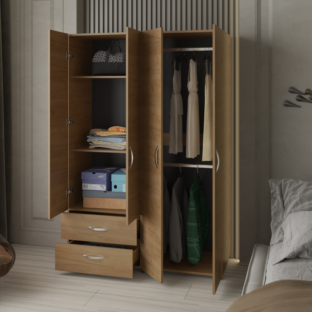 Crafton Armoire, Bedroom, Natural Oak - sold by Home Elegance USA