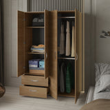 Crafton Armoire, Bedroom, Natural Oak - sold by Home Elegance USA