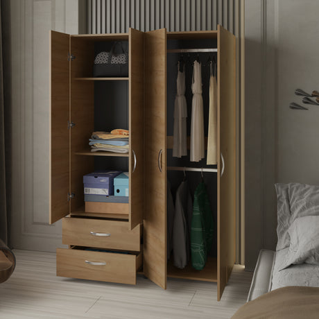 Crafton Armoire, Bedroom, Natural Oak - sold by Home Elegance USA