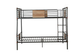 Brantley Sandy Black & Dark Bronze Hand-Brushed Finish Full XL/Queen Bunk Bed - sold by Home Elegance USA