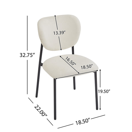 3- Piece Dining Set,Upholstered Dining Chairs With Metal Legs (Set of 2) (Beige+Black) + Round Dining Table - sold by Home Elegance USA