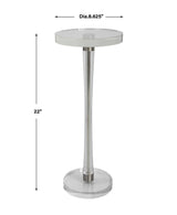 Pria Crystal Drink Table - Silver by Uttermost - View 6