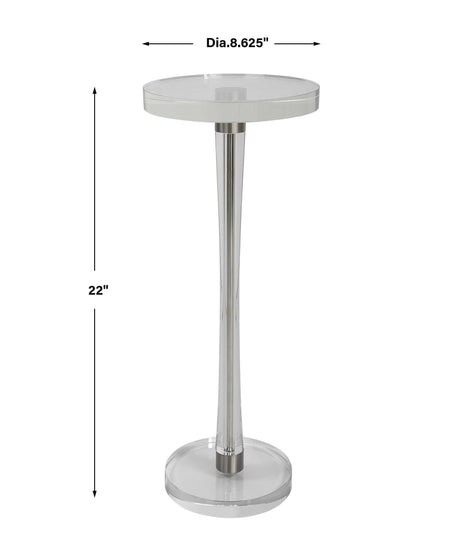Pria Crystal Drink Table - Silver by Uttermost - View 6
