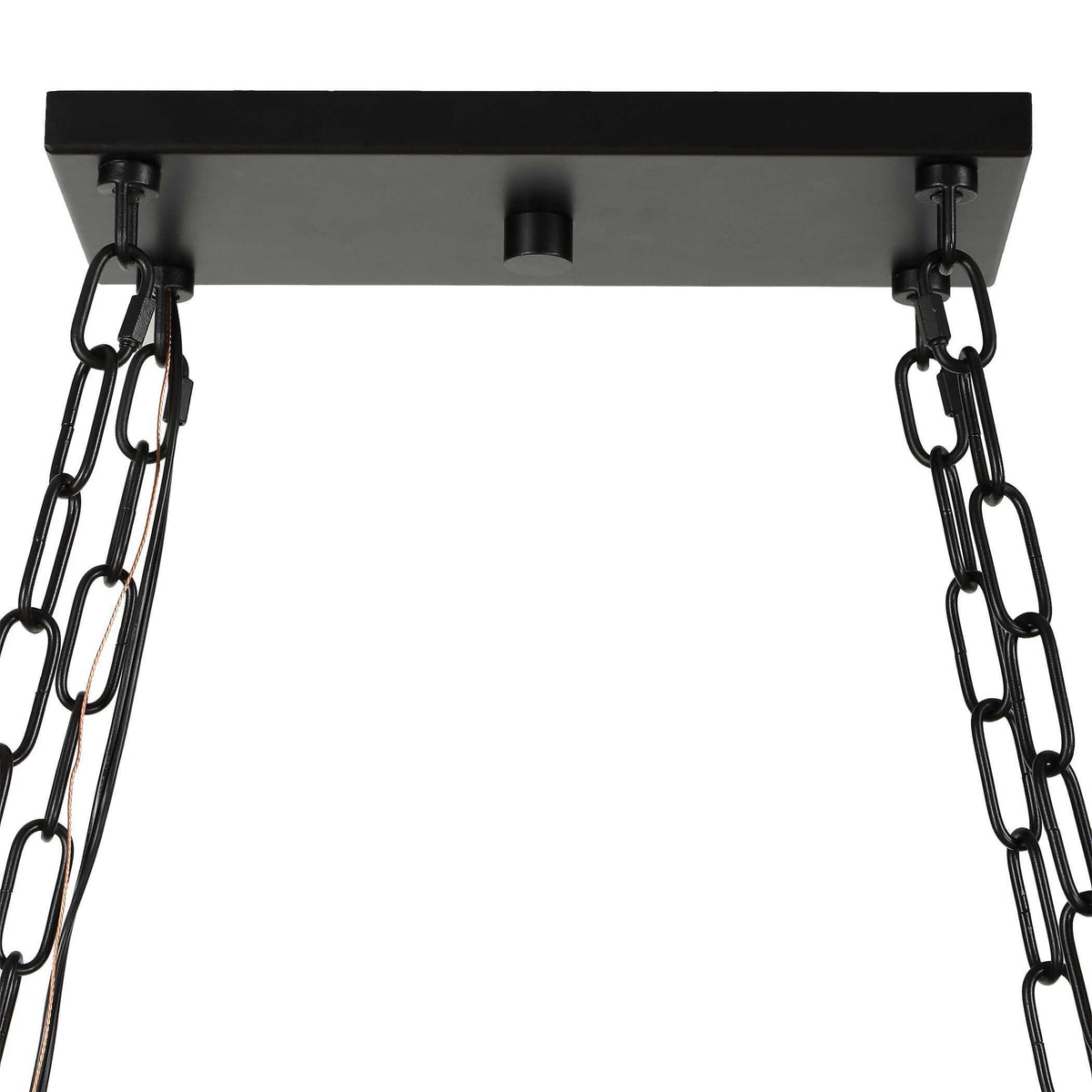 Edgecomb 10 Light Indoor-Outdoor Chandelier Black / Gray - Gray / Black by Uttermost - View 6