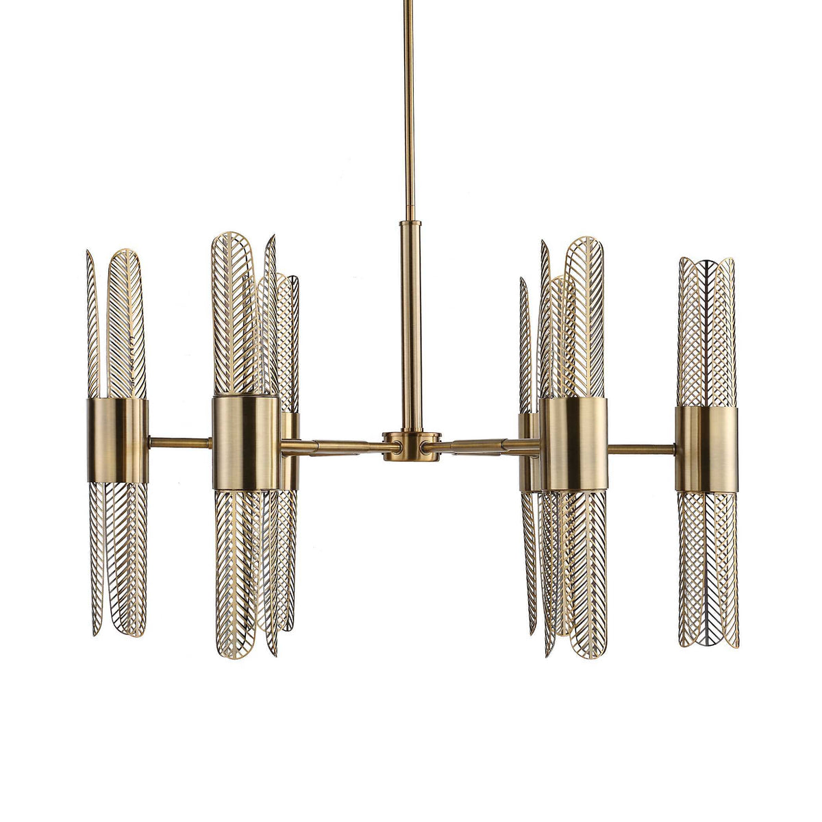 Cret 12 Light Brass Chandelier - Bronze by Uttermost - View 3
