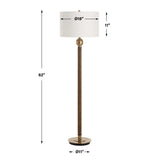 Keros Floor Lamp Dark Oak - Dark Brown by Uttermost - View 7