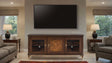 Modern Style TV Stand 3 Drawers Gold Round Knobs And Legs Felt Line Drawers Dark Cherry Finish - sold by Home Elegance USA