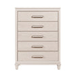 Modern Glam Style Five-Drawer Storage Chest Wooden Bedroom Furniture 1pc