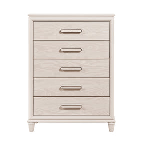 Modern Glam Style Five-Drawer Storage Chest Wooden Bedroom Furniture 1pc