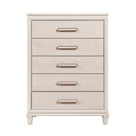 Modern Glam Style Five-Drawer Storage Chest Wooden Bedroom Furniture 1pc