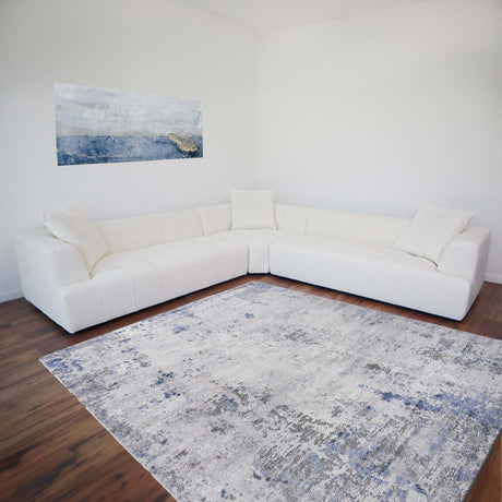 Kaynes Ivory Boucle Corner Sofa with Durable Upholstery and Solid Wood Legs - sold by Home Elegance USA