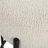Arles Plush Counter Stool - Black / White by Uttermost - View 6
