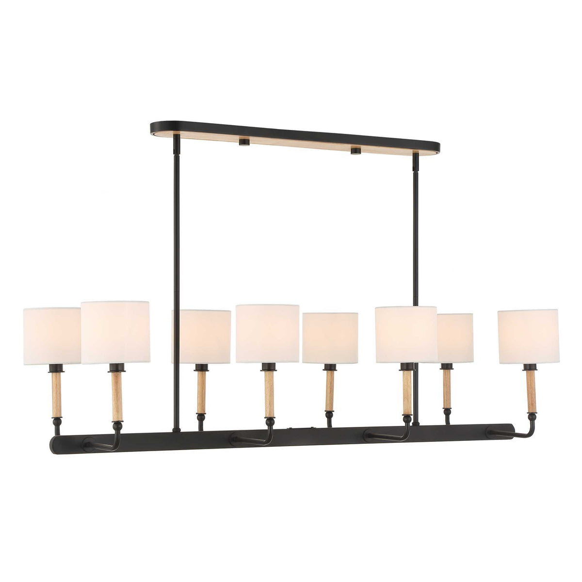 Franconia 8 Light Pendant - Black / White by Uttermost - View 4