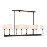 Franconia 8 Light Pendant - Black / White by Uttermost - View 4