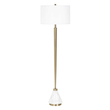 Curran Tapered Metal Floor Lamp - White by Uttermost - View 4
