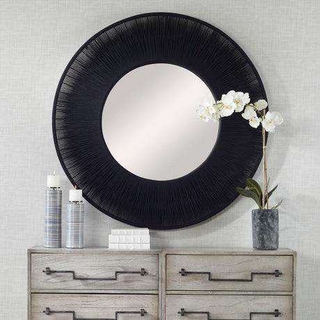 Sailor's Knot Round Mirror - Black by Uttermost - View 2