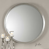Serenza Round Mirror - Silver by Uttermost - View 3