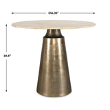 Midsummer Indoor-Outdoor Bistro Table Brass - Bronze / Beige by Uttermost - View 4