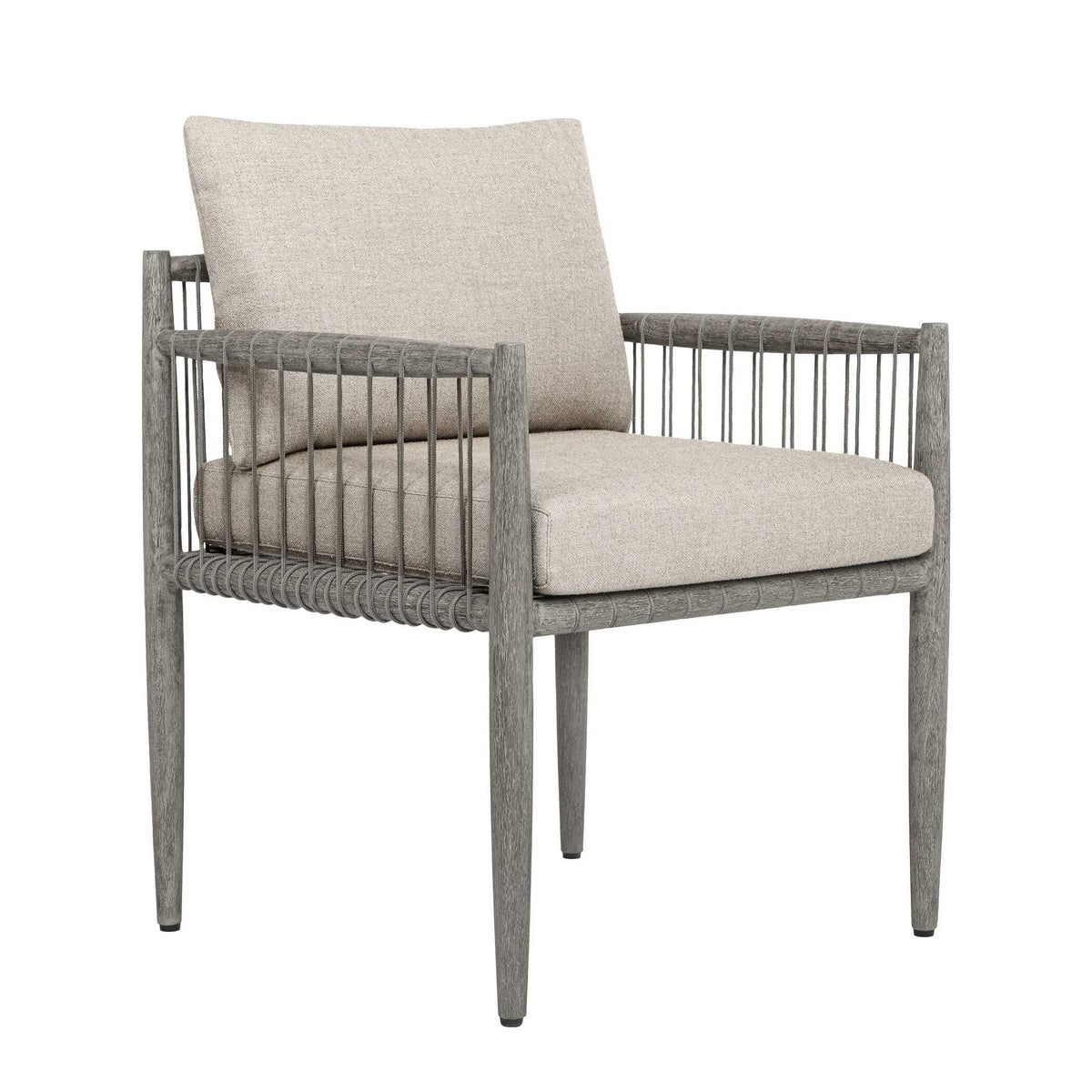 Borneo Outdoor Dining Chair Dove - Light Gray by Uttermost - View 2