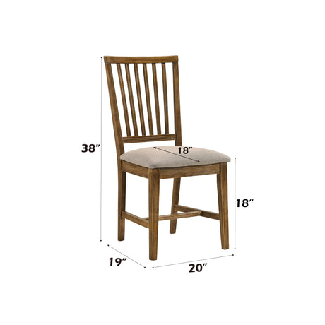 Wallace II Weathered Oak 5PCs Dining Room Set - sold by Home Elegance USA