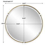Wesley Round Mirror - Gold by Uttermost - View 7