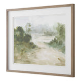 Verdant Watercolor Landscape Print - Light Brown by Uttermost - View 4