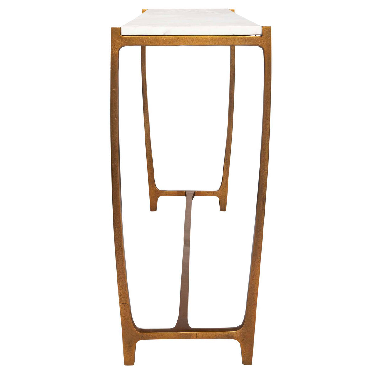 Affinity Marble Console Table - White / Gold by Uttermost - View 5