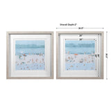 Sea Glass Sandbar Framed Prints (Set of 2) - Light Blue by Uttermost - View 6