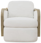 Wilma Swivel Chair - White / Light Brown by Hooker Furniture - View 7